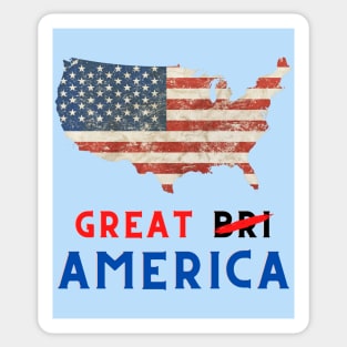 Independence Day Great America White Sticker